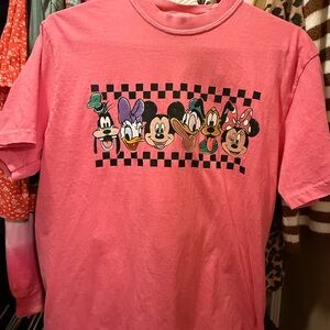 Disney Characters Pink Women’s Tee - Classic Mickey & Friends